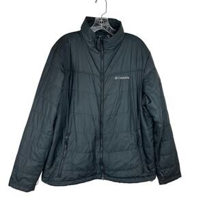 Columbia Mens Gray Full Zip Insulated Jacket Size L Omni-Heat Interchange